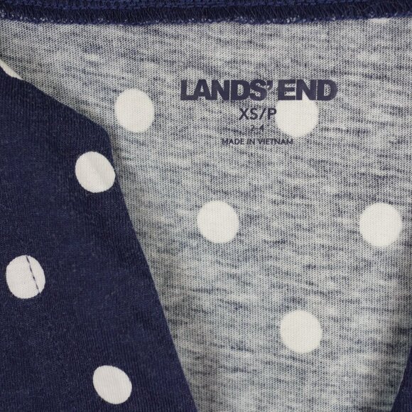 Lands’ End Navy Polka Dot Sleeveless Shift Dress Size XS - Picture 2 of 9